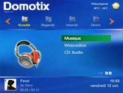media center domotix skin mce