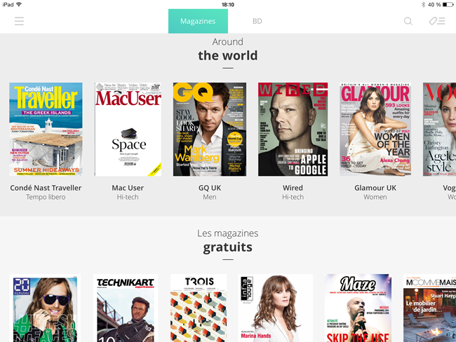 Un choix large de magazines numérisés