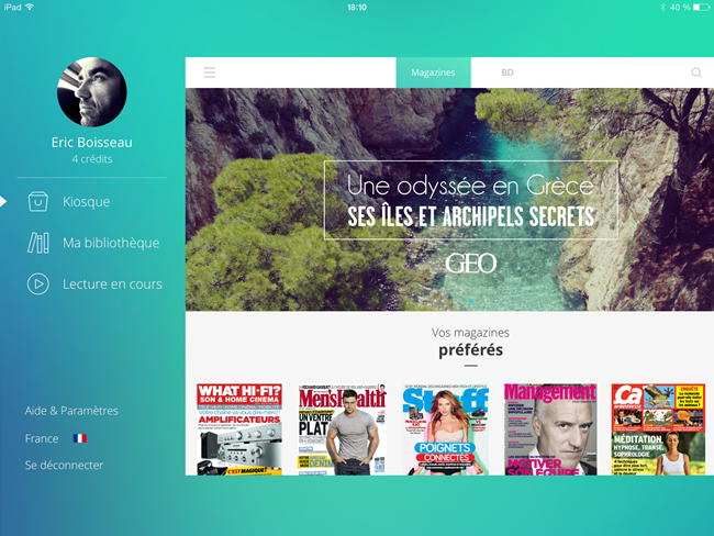 Le Kiosk - mes magazines sur iPad en version 100% numérique