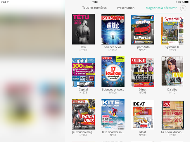 Toutes les magazines disponibles en abonnement