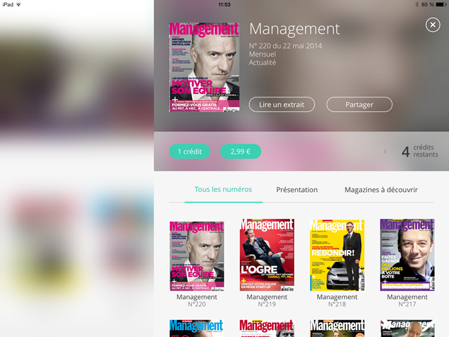 Téléchargement d'un magazine
