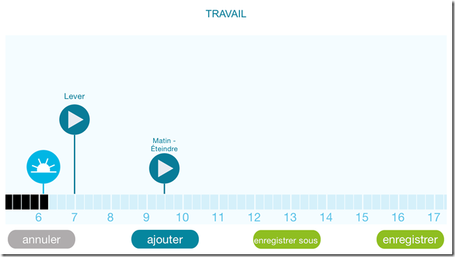 Application iPhone : modification d'une programmation temporelle