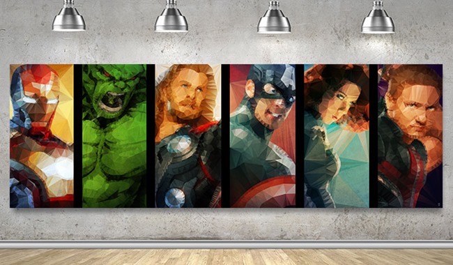Super heros tableau et poster par Ideealizse 
