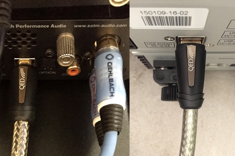 Test du cable USB QED Reference AB entre lecteur Aurender et le DAC USB SOtM
