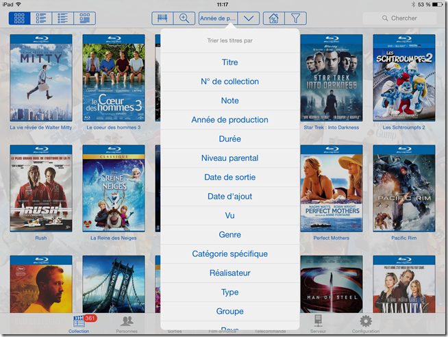 Triez les films de sa collection