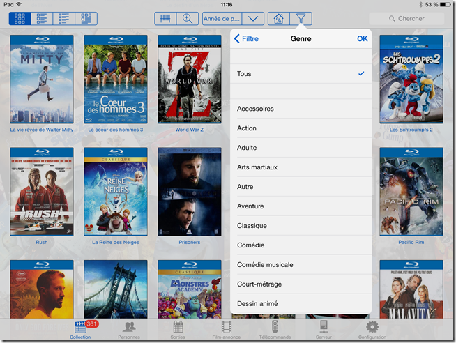 Cataloguer ses films DVD et Bluray selon le genre cinématographique