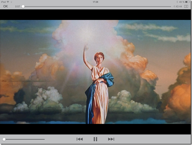 Lecture d'un film directement sur l'iPad