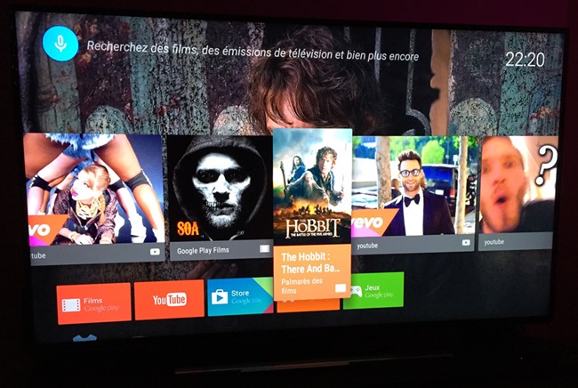Nexus Player et son interface Android 