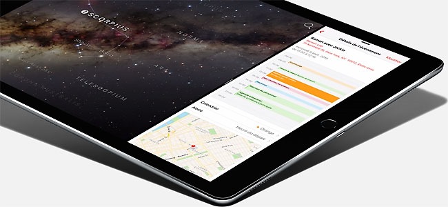 Afficher deux application en même temps sur l'écran de l'iPad Pro sous iOS 9