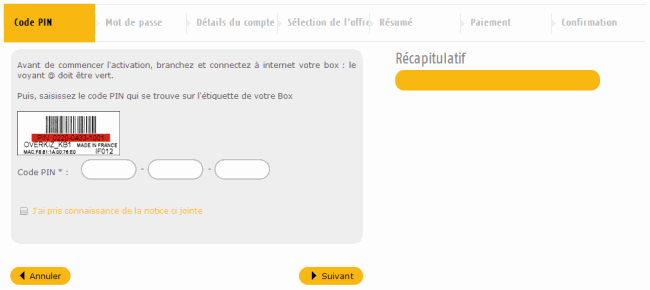 Activation et configuration de la box domotique Somfy