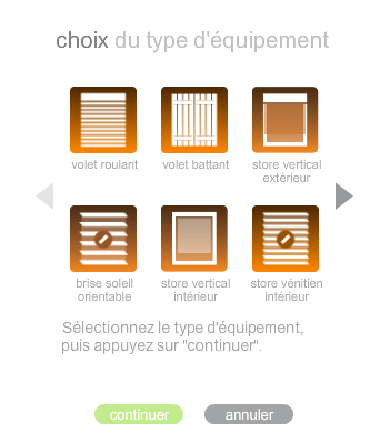 Liste des équipements électriques RTS compatible avec la box Somfy