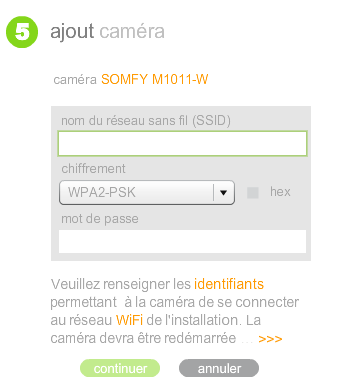 Configuration de la connexion par le réseau WiFi Configuration de la connexion par le réseau WiFi