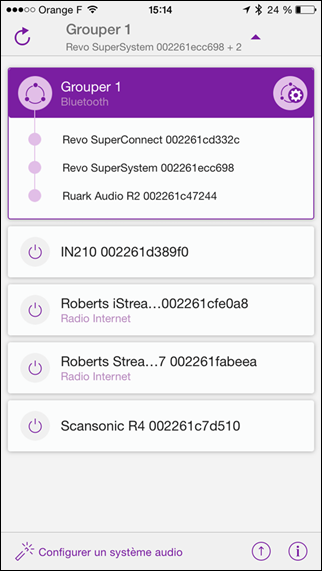 Association avec un appareil de la marque Ruark Audio