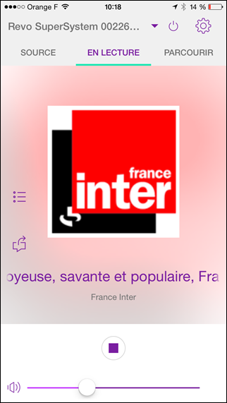 Ecoute d'une radio Web
