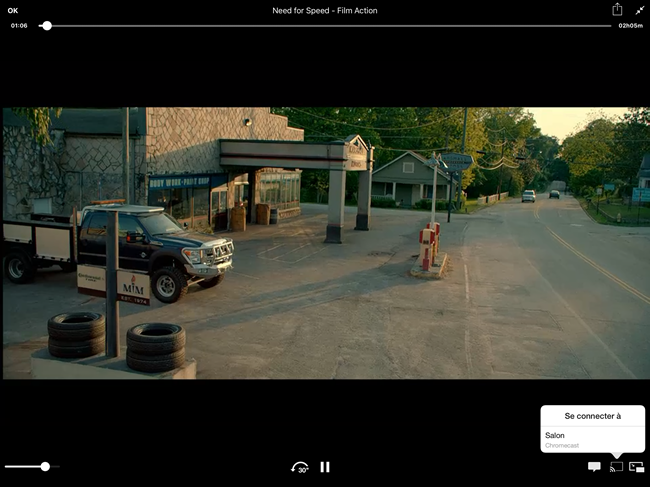 Envoyer le flux vidéo sur l'appareil Chromecast depuis l'application iPad