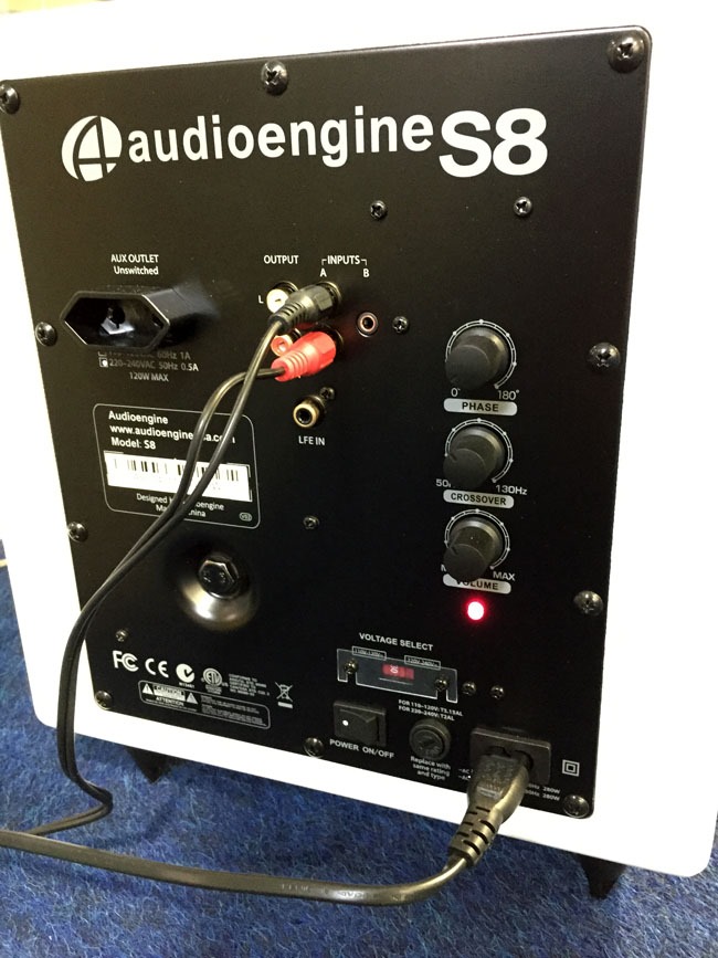 Mes réglages pour le test du caisson de basses Audioengine S8