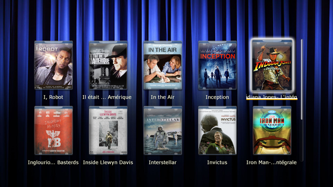 L'interface Riplay sur un lecteur Dune HD Solo 4K pour l'accès aux films stockés dans le serveur