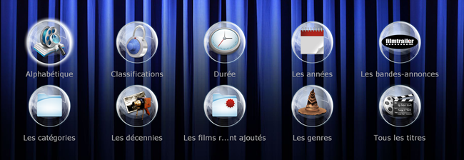 L'interface Riplay sur un lecteur Dune HD Solo 4K pour l'accès aux films stockés dans le serveur