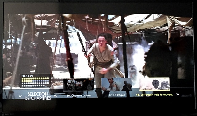 Dune HD Solo 4K : affichage complet des menus pour une copie ISO Blu-ray
