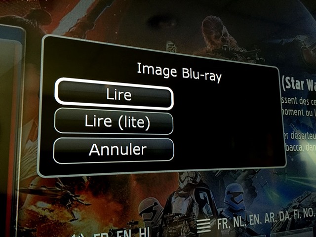 Choix du mode de lecture pour une copie ISO Blu-ray : en mode complet ou en mode BDLite