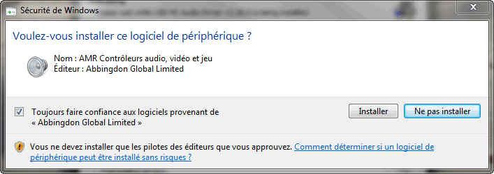Installation du driver audio du DAC iFi Audio iDSD Nano sur un ordinateur sous Windows
