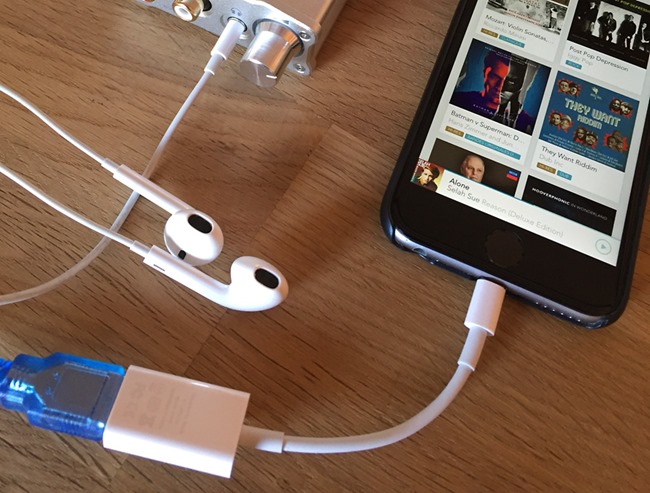 Test d'écoute avec l'application Qobuz et des fichiers en qualité CD et HD