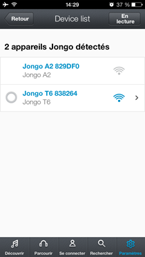 Configuration enceinte sans fil Pure Jongo