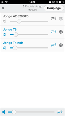 Configuration enceinte sans fil Pure Jongo