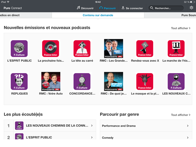 Retrouver vos émissions favorites en podcast