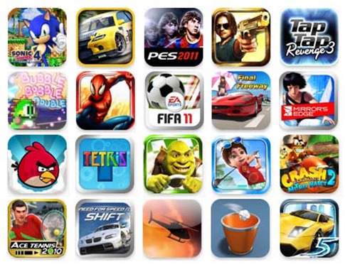 App Store d'Apple, un large choix de jeux vidéo