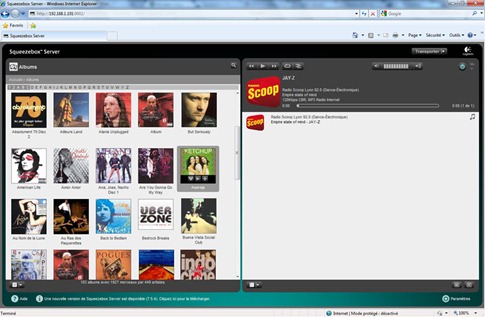 Accès aux Squeezebox depuis un navigateur Web