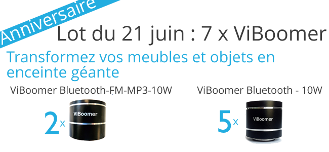 Enceinte vibrante à ganger pour l'anniversaire de La boutique d'Eric