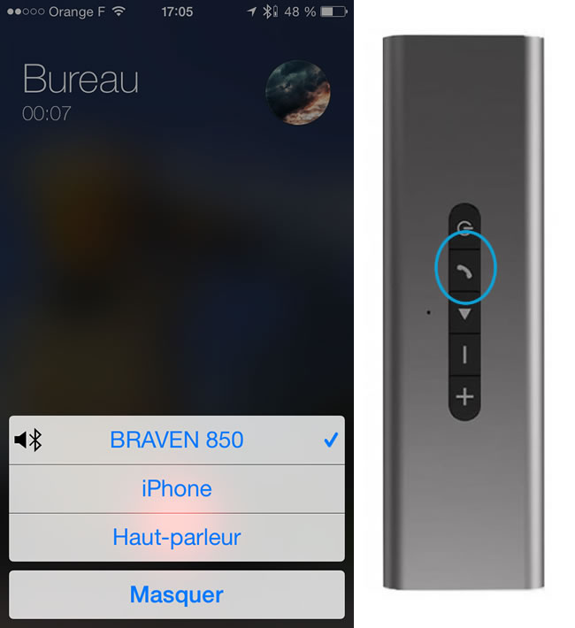 Enceinte Bluetooth kit mains libres