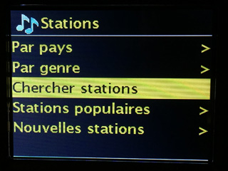 Rechercher une station radio sur Internet