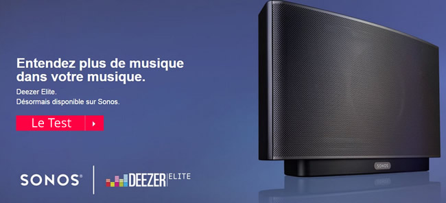 Deezer avec un son en qualité CD sur tous les produits Sonos : enceintes sans fil et lecteurs audio réseau