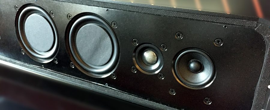 Les haut-parleurs stéréo de la barre de son TV Bluesound PULSE SOUNDBAR