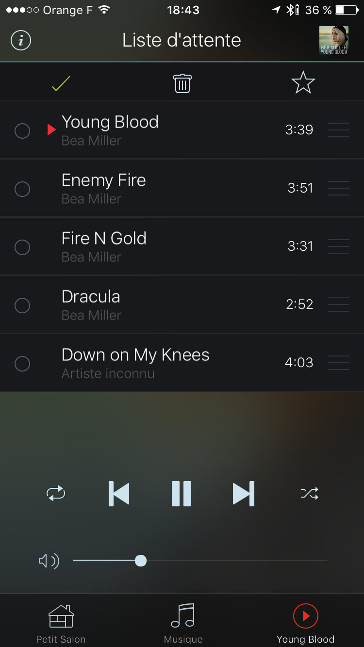 Gestion et modification de la playlist