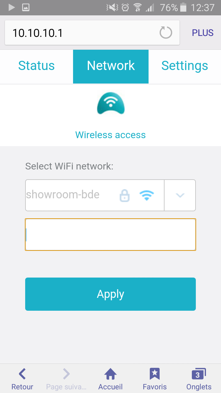 Connectez-vous à votre réseau WiFi