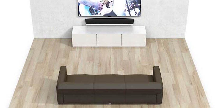 Une barre de son pour une installation home cinéma 3.0 Configuration home cinéma 3.0 avec la barre de son sans fil DENON HEOS