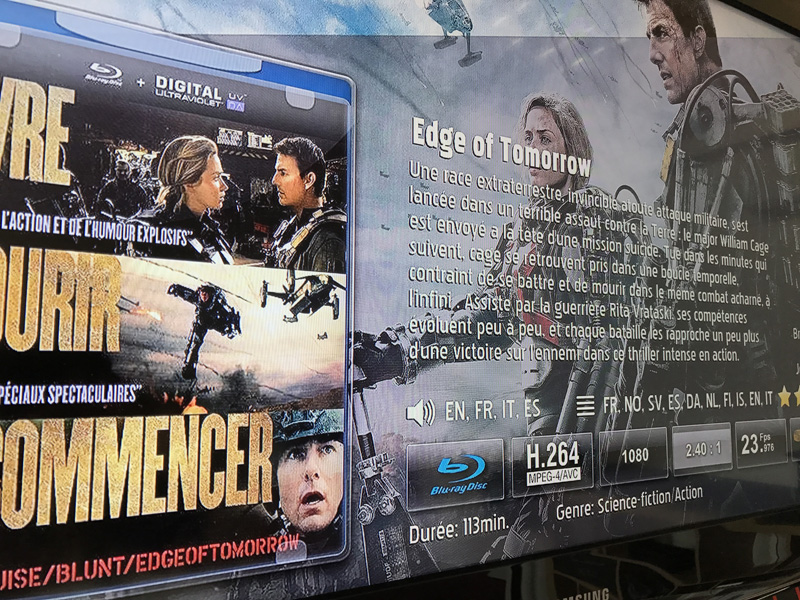Test de la barre de son TV HEOS Bar avec le film Blu-ray Edge of Tormorrow Test de la bande son d'un Blu-ray pour le home cinéma sans fil 5.1 de Denon HEOS