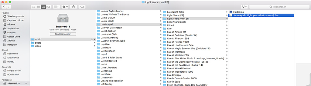 rip vinyl dans serveur nas