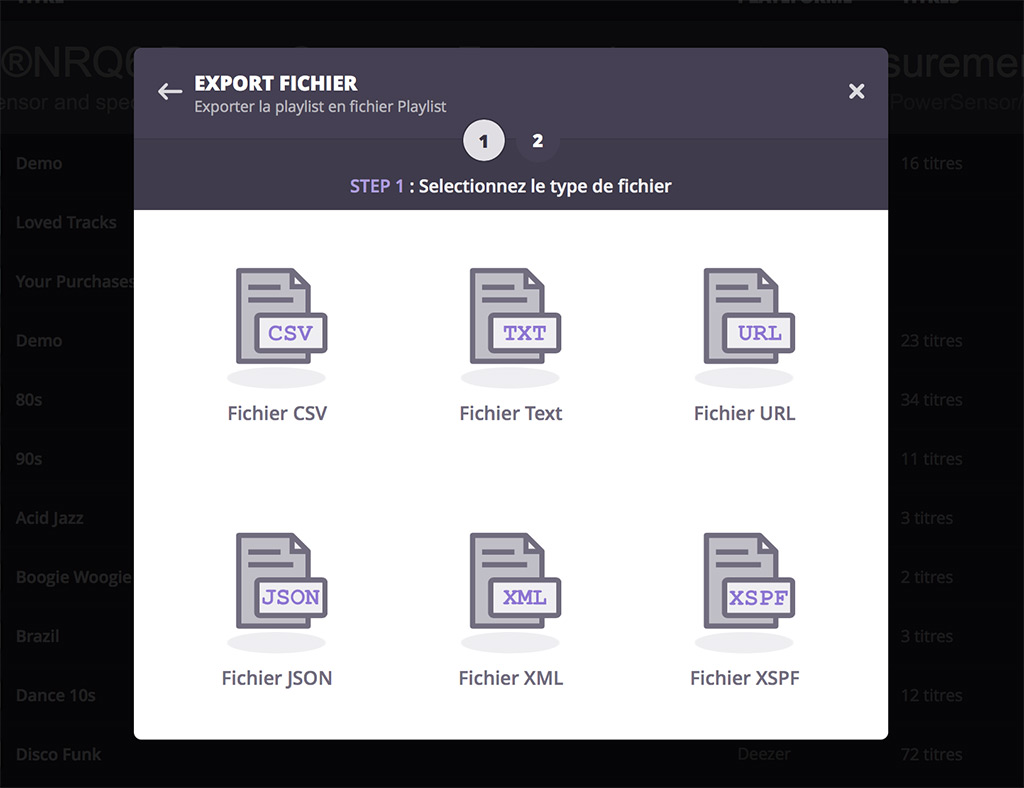 Soundiiz : exporter ses playlists en fichiers textes