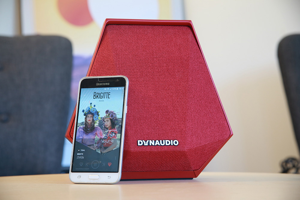 Grâce à sa batterie intégrée, l'enceinte Dynaudio MUSIC 1 peut jouer sans aucun fil de liaison ou d'alimentation pendant près de huit heures.