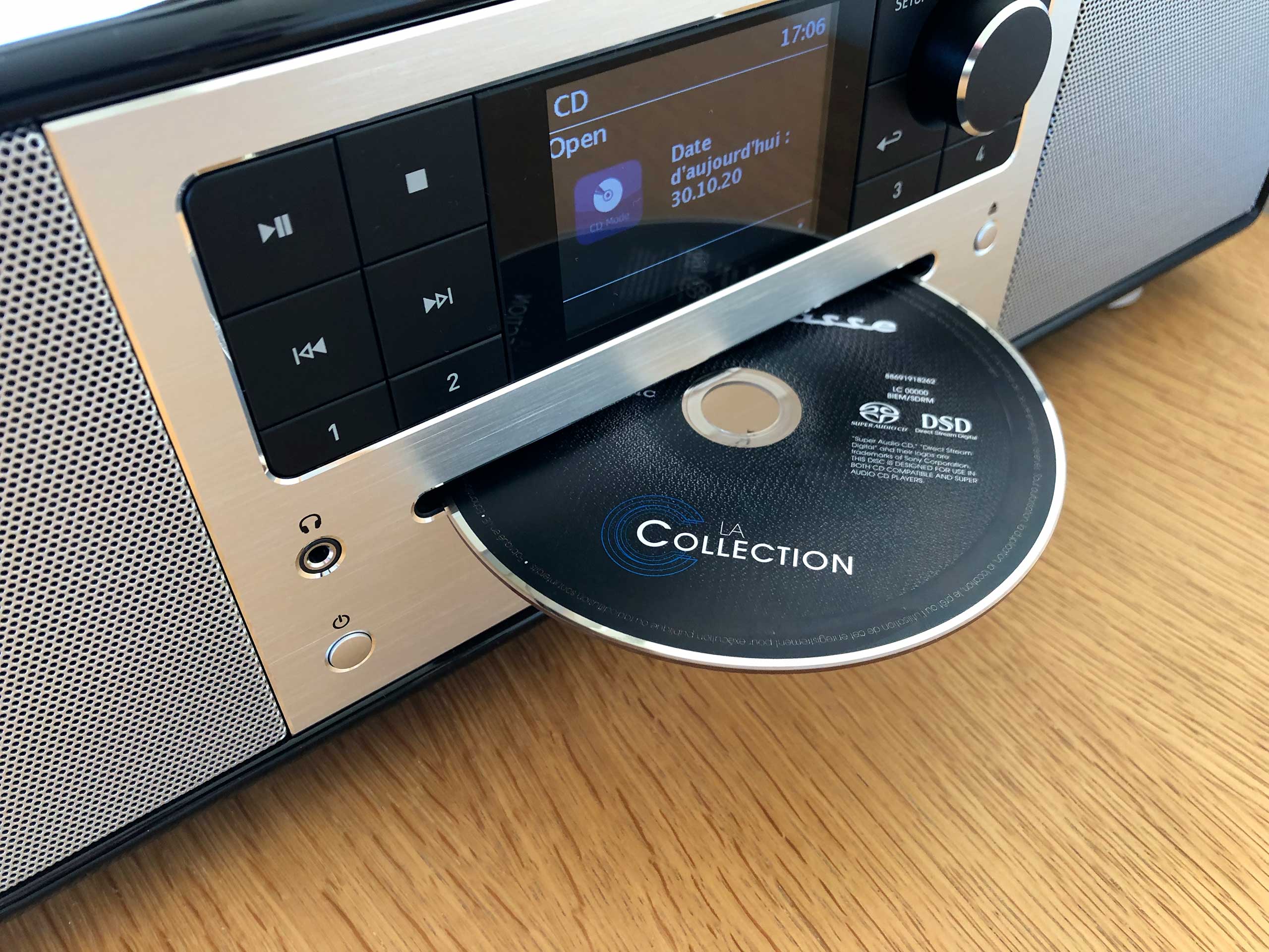 Lecture des CD sur la mini-chaine HiFi, en Bluetooth et WiFi multiroom audio
