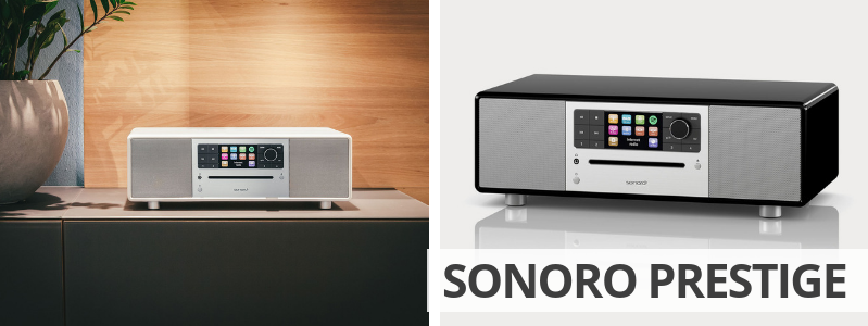 Sonoro Prestige : Chaine HiFi Monobloc avec Triple Tuner Radio FM/DAB/INTERNET, lecteur CD, émission et réception Bluetooth Sonoro Prestige : Chaine HiFi Monobloc avec Triple Tuner Radio FM/DAB/INTERNET, lecteur CD, émission et réception Bluetooth