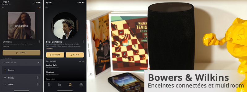 test de l'application Music pour les enceintes WiFi sans fil Bowers & Wilkins B&W Formation Flex, Formation Wedge, Formation Duo
