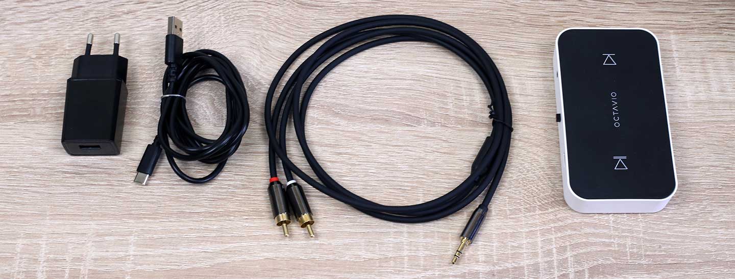 Les accessoires fournis avec le lecteur Octavio