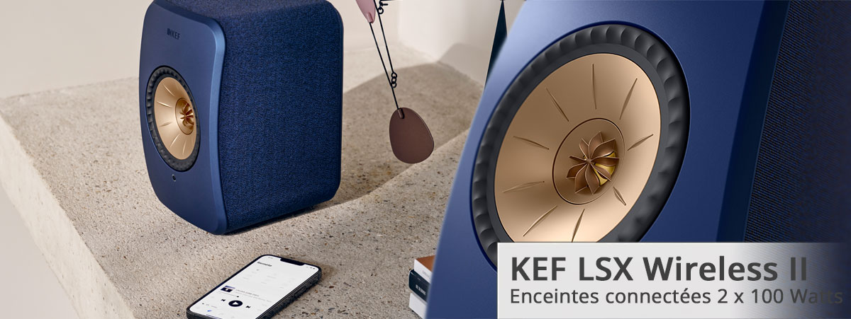 KEF LSX 2 enceintes HiFi connectées sans fil WiFi, AirPlay 2, Chromecast