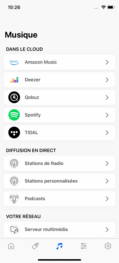 Accédez à la médiathèque de vos musiques numériques