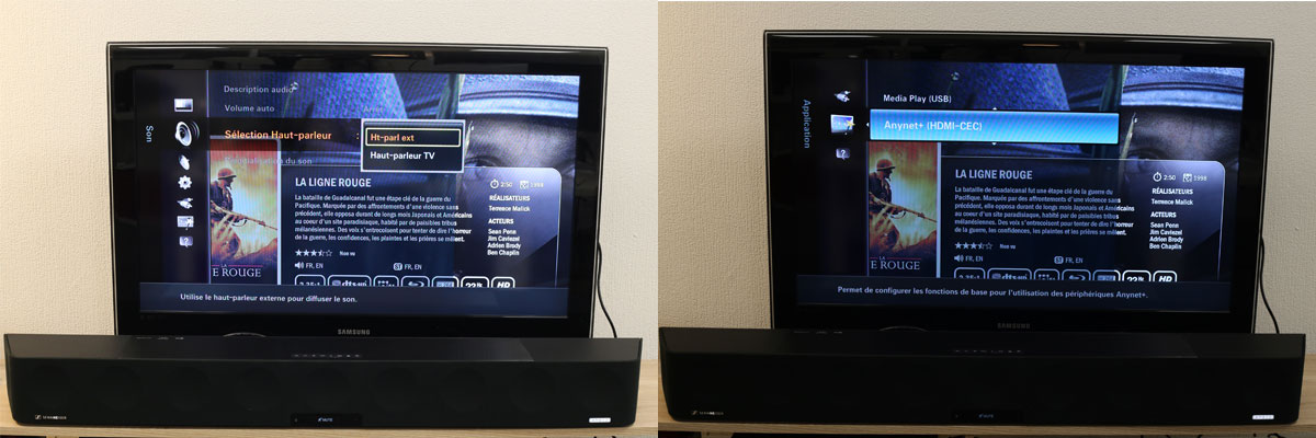 Réglage du téléviseur à effectuer pour le bon fonctionnement de la barre Sennheiser AMBEO Soundbar MAX